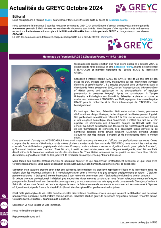 GREYC Newsletter October 2024